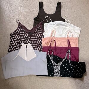 Bundle of 7 camisole, tank shirts, various brands